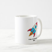Mug Carburant De Fusées De Café-Mug Pour Commencer La  (Devant droit)