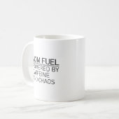 Mug Carburant de maman alimenté par la caféine et le c (Devant gauche)