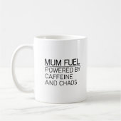 Mug Carburant de maman alimenté par la caféine et le c (Gauche)
