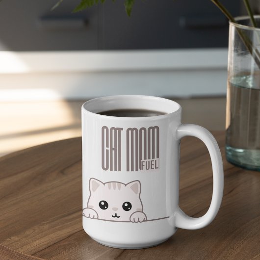 Mug Carburant de Maman de Chat Personnalisable