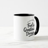 Mug Carburant de nom personnalisé pour des décisions d (Devant droit)