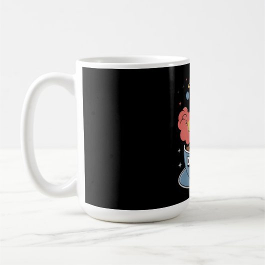 Mug Carburant de rêve Graphique : fusée décollant du c (Gauche)