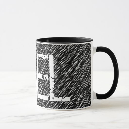 Mug Carburant Grunge Noir et Blanc (Droite)