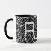Mug Carburant Grunge Noir et Blanc (Gauche)