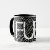 Mug Carburant Grunge Noir et Blanc (Devant gauche)