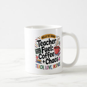 Mug Carburant pour Enseignant Café Chaos Retour à l'Éc