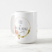 Mug "Carburant pour toutes les choses" couronne de fle (Devant gauche)