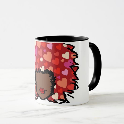 Mug cardiaque afro (Devant droit)