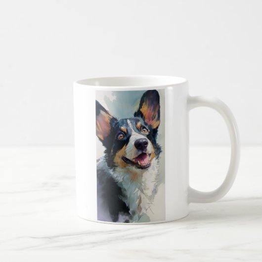 Mug Cardigan corgi watercolor (Droite)