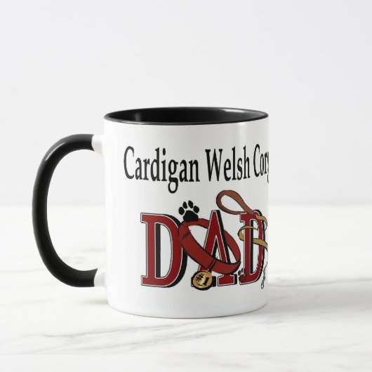 Mug Cardigan Welsh Corgi Cadeaux DAD (Gauche)