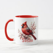 Mug Cardinal aquarelle personnalisé (Gauche)