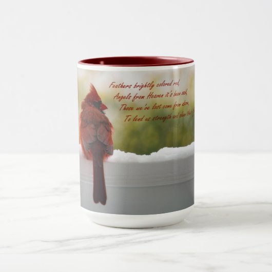Mug Cardinal avec le visiteur du poème de ciel (Centre)