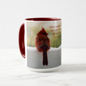 Mug Cardinal avec le visiteur du poème de ciel (Devant gauche)