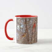 Mug Cardinal Bird Couples Automne Saison Quatre Oiseau (Gauche)
