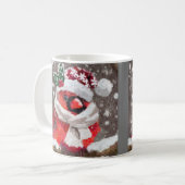 Mug Cardinal Bird Scarf Casquette neige Noël saisonnie (Devant gauche)