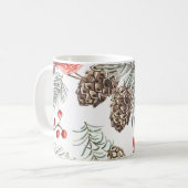 Mug Cardinal Birds Noël Motif Vintage (Devant gauche)