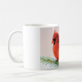 Mug Cardinal dans le sapin épousseté par neige (Gauche)