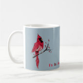 Mug Cardinal de Noël minimaliste moderne (Gauche)