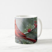 Mug Cardinal de Noël rouge (Devant droit)