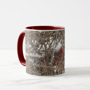 Mug Cardinal des hommes rouges dans la boue de neige h