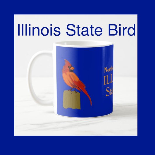 Mug Cardinal des oiseaux de l'Illinois