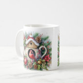 Mug Cardinal des oiseaux de théière 3 (Devant gauche)