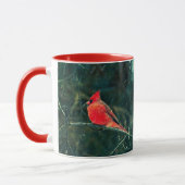 Mug Cardinal d'hiver en tempête de neige - Amélioré (Gauche)