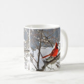 Mug Cardinal du nord dans la neige (Devant droit)