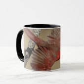 Mug Cardinal du nord en vol (Devant gauche)