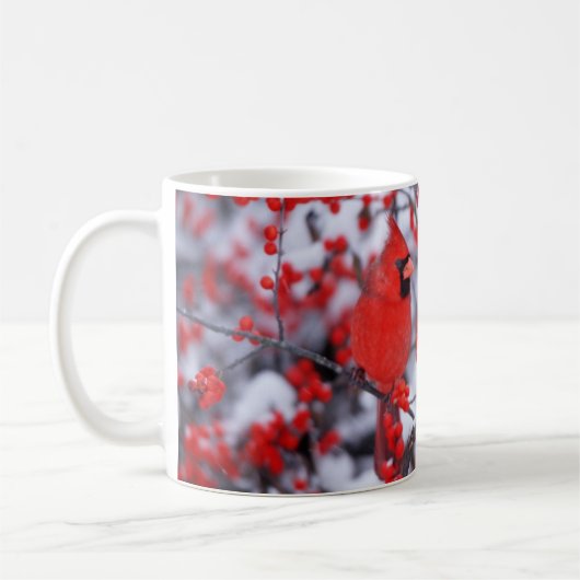 Mug Cardinal du Nord, Hiver, IL (Gauche)