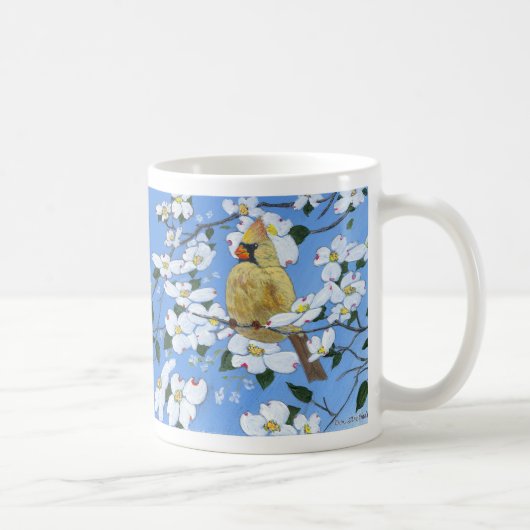 Mug Cardinal féminin dans les cornouillers (Droite)