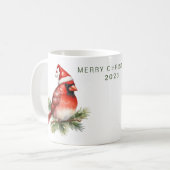 Mug Cardinal Joyeux Noël personnalisé (Devant gauche)
