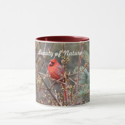 Mug cardinal mâle rouge (Centre)