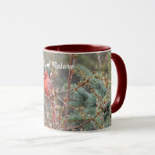 Mug cardinal mâle rouge (Devant droit)