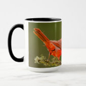 Mug Cardinal mâle sur une branche (Gauche)