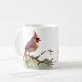 Mug Cardinal moderne rouge doux vert (Devant gauche)