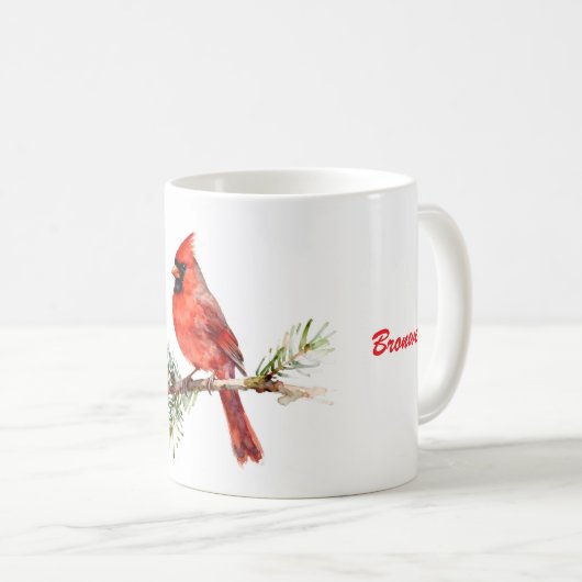 Mug Cardinal on a Fir Branch (Devant droit)