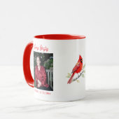 Mug Cardinal Poème Mémorial Cadeau (Devant gauche)