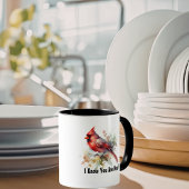 Mug Cardinal rouge à l'aquarelle '' Êtes Proche'' pers