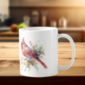 Mug Cardinal Rouge Aquarelle