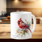 Mug Cardinal Rouge Aquarelle
