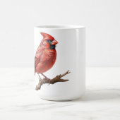 Mug Cardinal Rouge Assis Sur Branche (Centre)