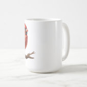 Mug Cardinal Rouge Assis Sur Branche (Devant droit)