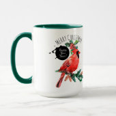 Mug Cardinal Rouge Bonne année et Joyeux Noël (Gauche)