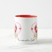 Mug Cardinal rouge cœur (Centre)