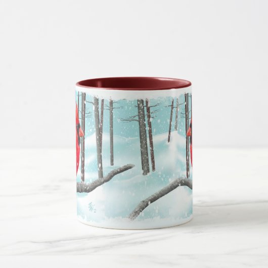 Mug cardinal rouge de 11 oz (Centre)