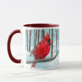 Mug cardinal rouge de 11 oz (Gauche)
