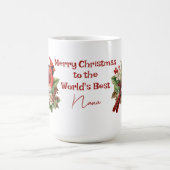 Mug Cardinal rouge de Noël de la meilleure Nana du mon (Centre)