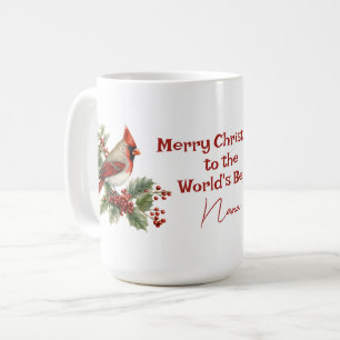 Mug Cardinal rouge de Noël de la meilleure Nana du mon