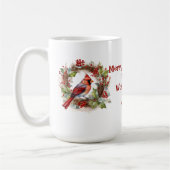 Mug Cardinal rouge de Noël de la meilleure Nana du mon (Gauche)